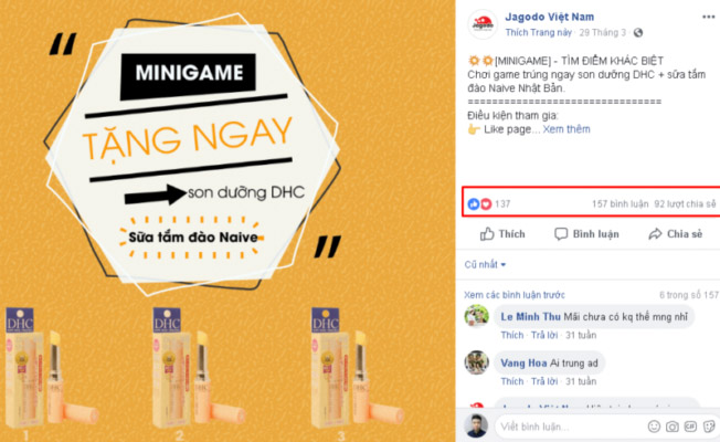 bài quảng cáo Facebook 