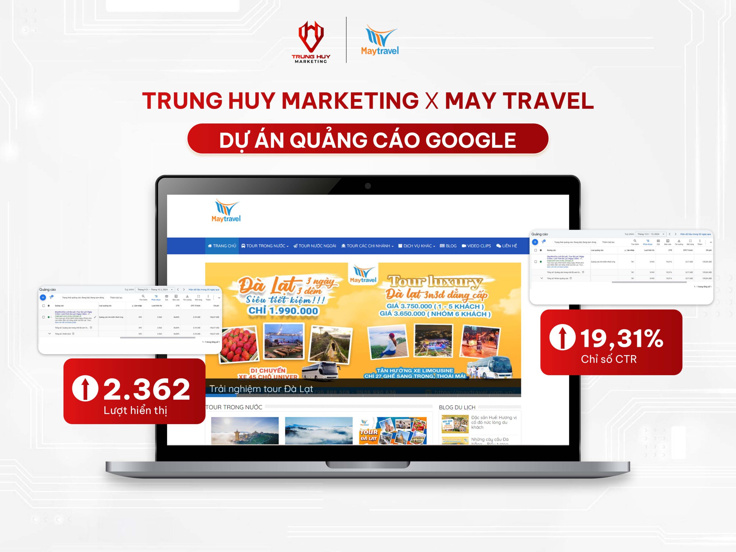 May Travel: Tăng trưởng bùng nổ với chiến dịch Google Ads tối ưu chi phí