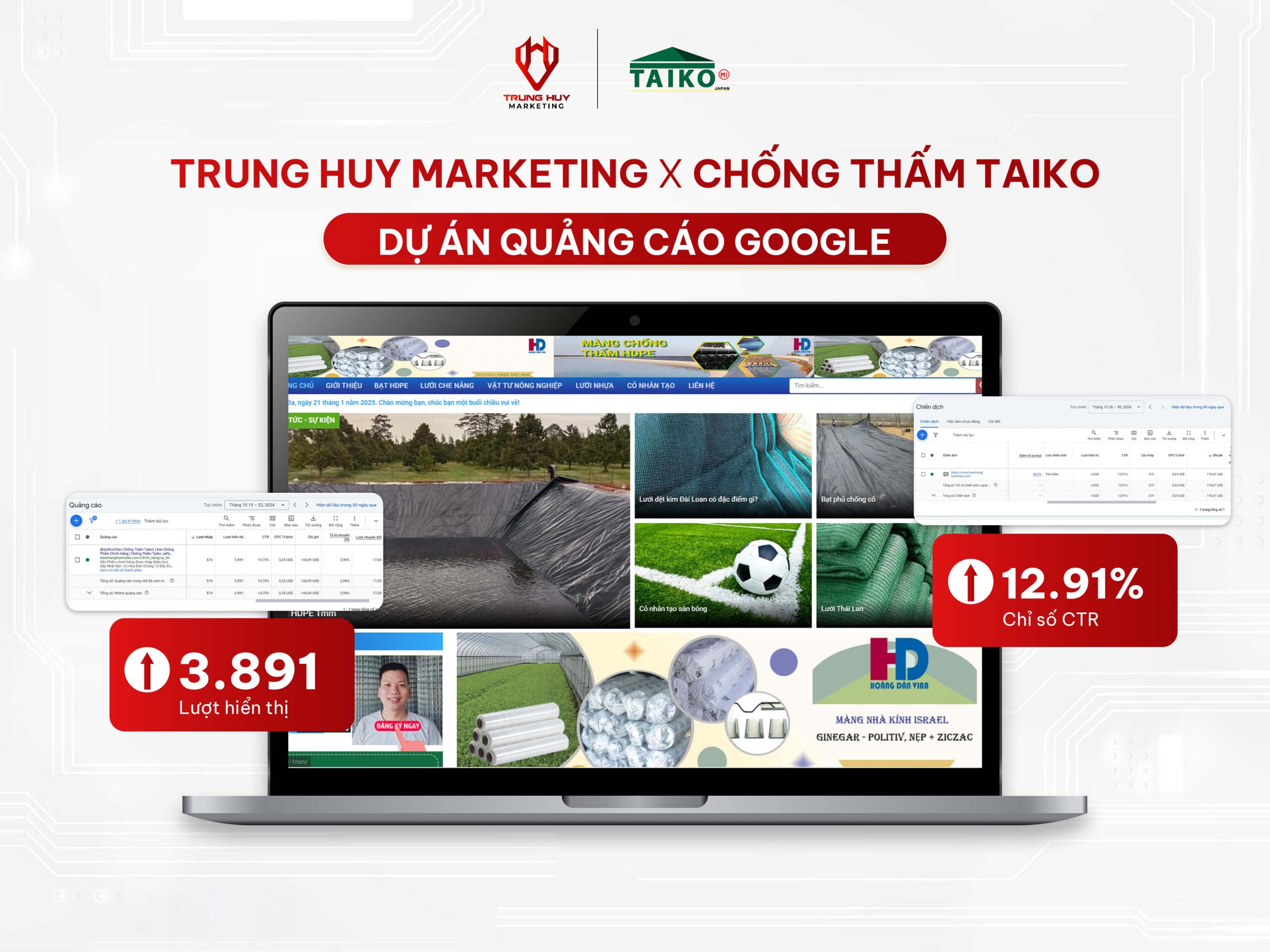 Chống Thấm Taiko: Bứt phá doanh số với chiến dịch Google Ads thông minh