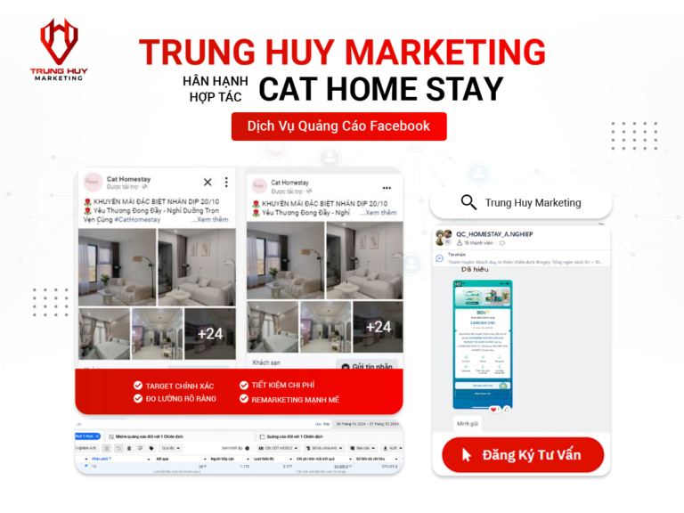 Cat Homestay: Bùng nổ lượt đặt phòng với chiến dịch Facebook Ads hiệu quả