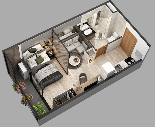 Sử dụng hình ảnh 3D để mô phỏng thiết kế và công năng của sản phẩm nội thất