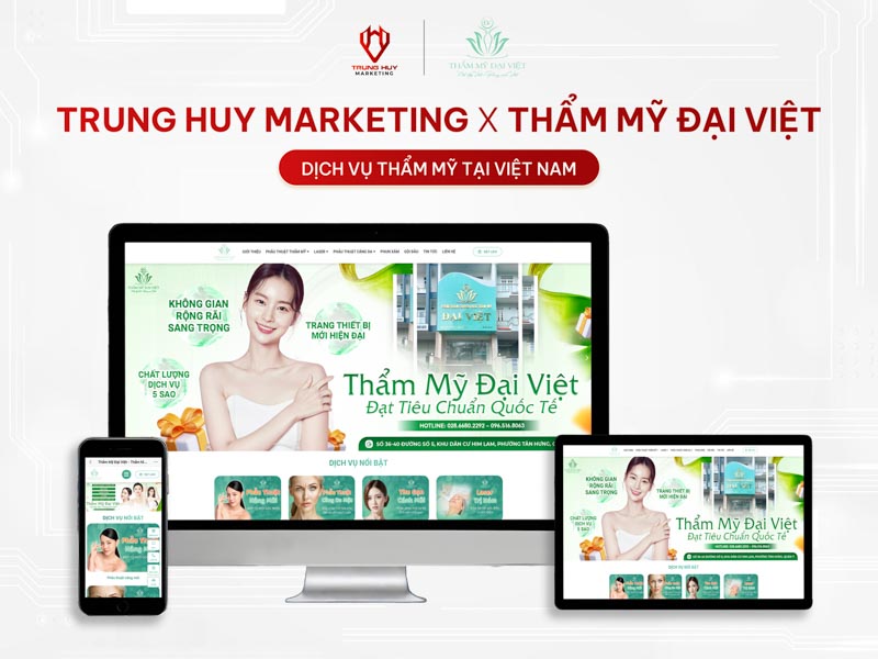 Dự án thiết kế website Spa tại Đà Nẵng do Trung Huy Marketing thực hiện