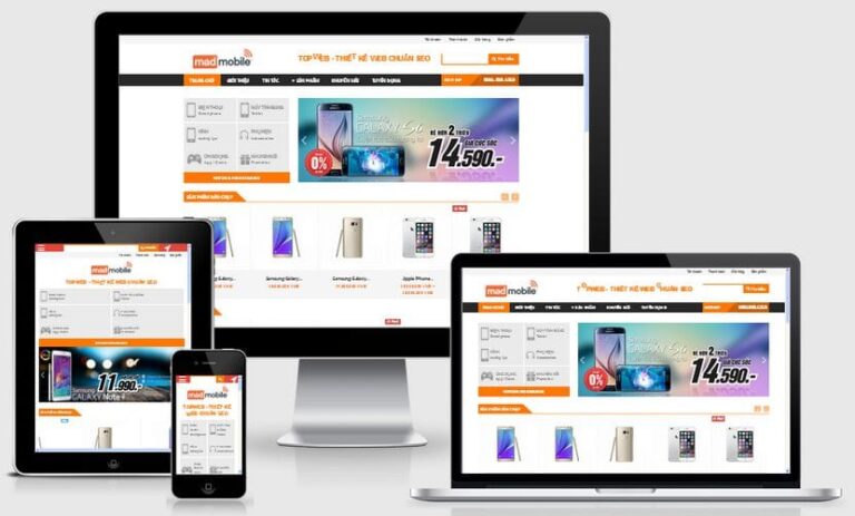 Website có giao diện đẹp, tương thích trên mọi thiết bị 